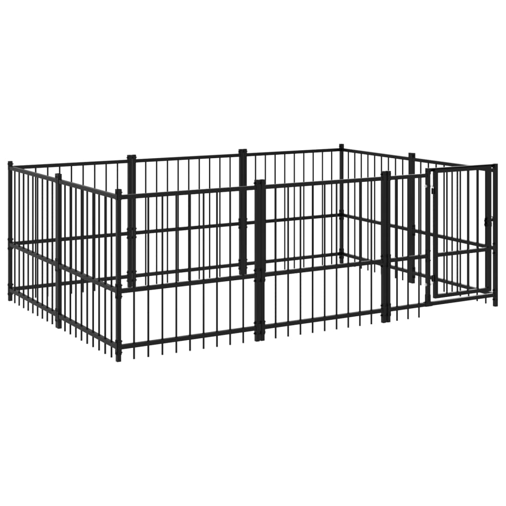 Hondenkennel voor buiten 5,63 m² staal - AllerleiShop