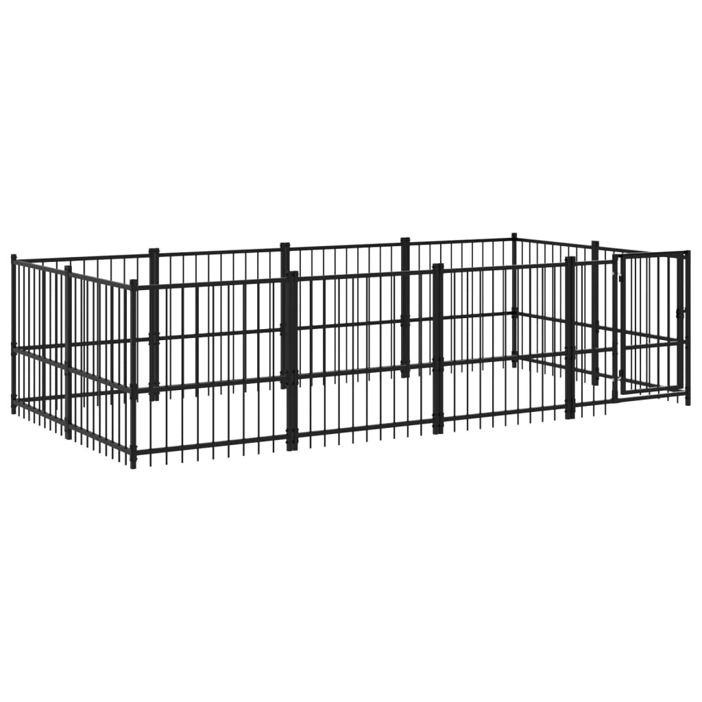 Hondenkennel voor buiten 7,51 m² staal - AllerleiShop