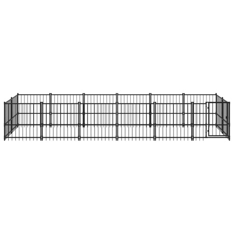 Hondenkennel voor buiten 11,26 m² staal - AllerleiShop