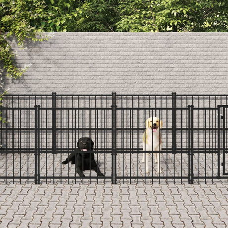 Hondenkennel voor buiten 11,26 m² staal - AllerleiShop