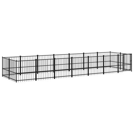 Hondenkennel voor buiten 13,14 m² staal - AllerleiShop