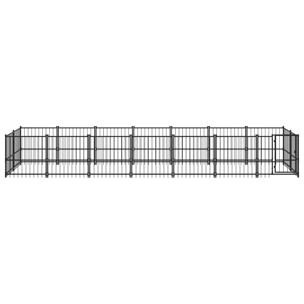 Hondenkennel voor buiten 13,14 m² staal - AllerleiShop