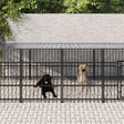 Hondenkennel met dak 7,51 m² staal - AllerleiShop