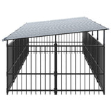 Hondenkennel met dak 9,38 m² staal - AllerleiShop