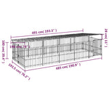 Hondenkennel met dak 9,38 m² staal - AllerleiShop