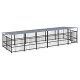 Hondenkennel met dak 11,26 m² staal - AllerleiShop