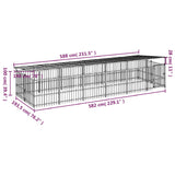 Hondenkennel met dak 11,26 m² staal - AllerleiShop