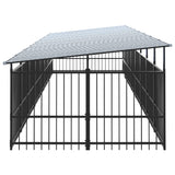 Hondenkennel met dak 15,02 m² staal - AllerleiShop