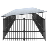 Hondenkennel met dak 18,77 m² staal - AllerleiShop