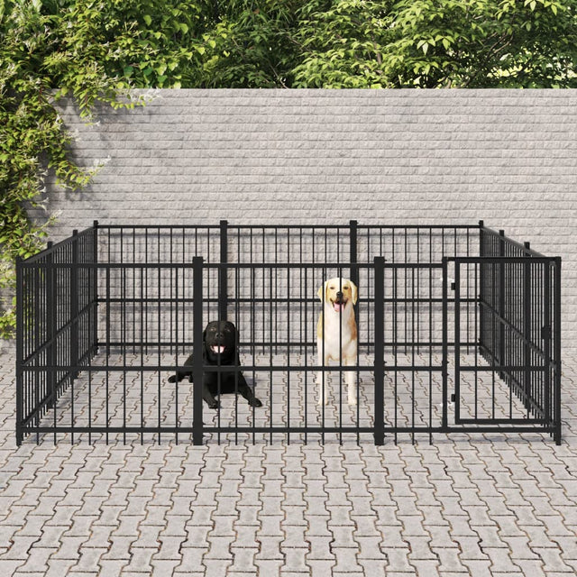 Hondenkennel voor buiten 8,47 m² staal - AllerleiShop