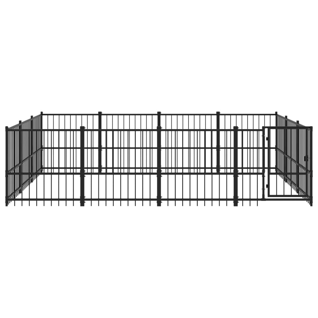 Hondenkennel voor buiten 11,58 m² staal - AllerleiShop