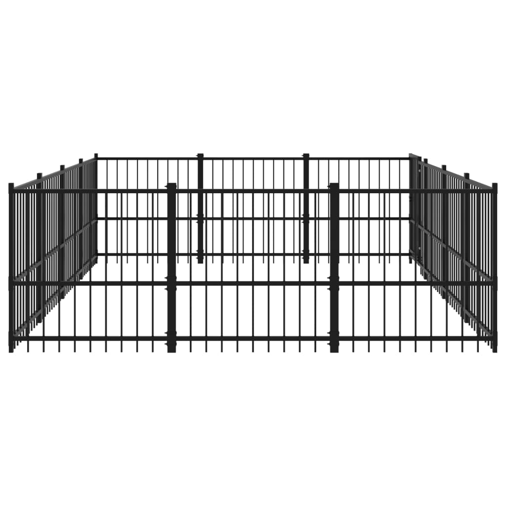 Hondenkennel voor buiten 11,58 m² staal - AllerleiShop