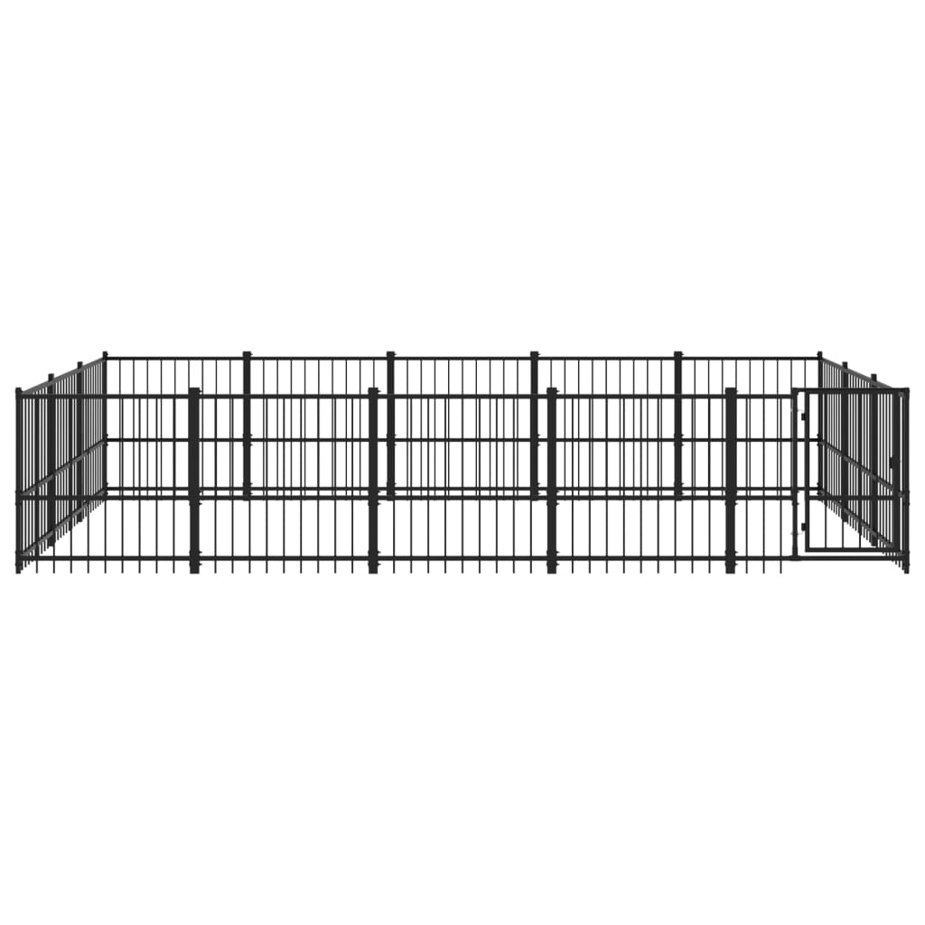 Hondenkennel voor buiten 14,11 m² staal - AllerleiShop