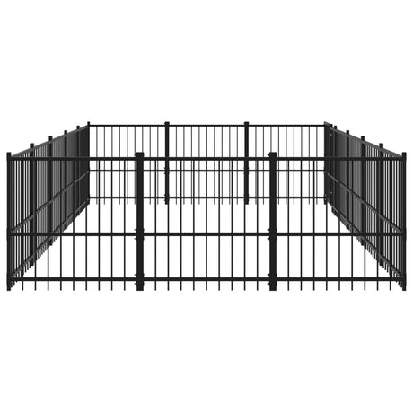 Hondenkennel voor buiten 14,11 m² staal - AllerleiShop