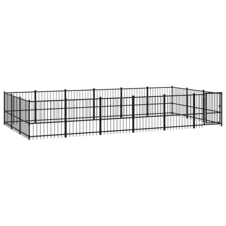 Hondenkennel voor buiten 16,94 m² staal - AllerleiShop