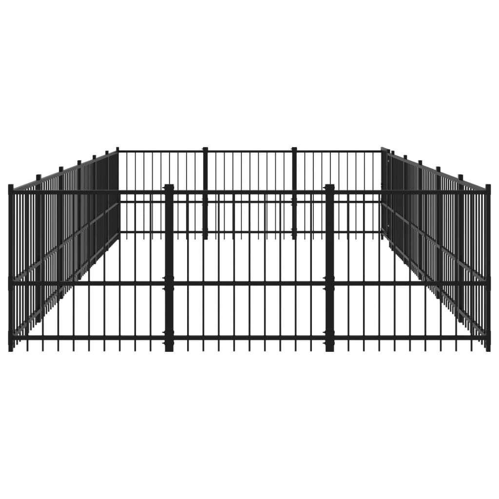 Hondenkennel voor buiten 16,94 m² staal - AllerleiShop