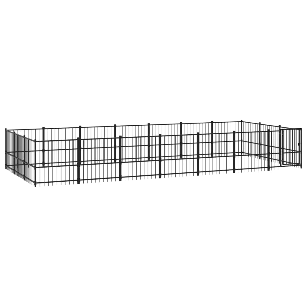 Hondenkennel voor buiten 19,76 m² staal - AllerleiShop