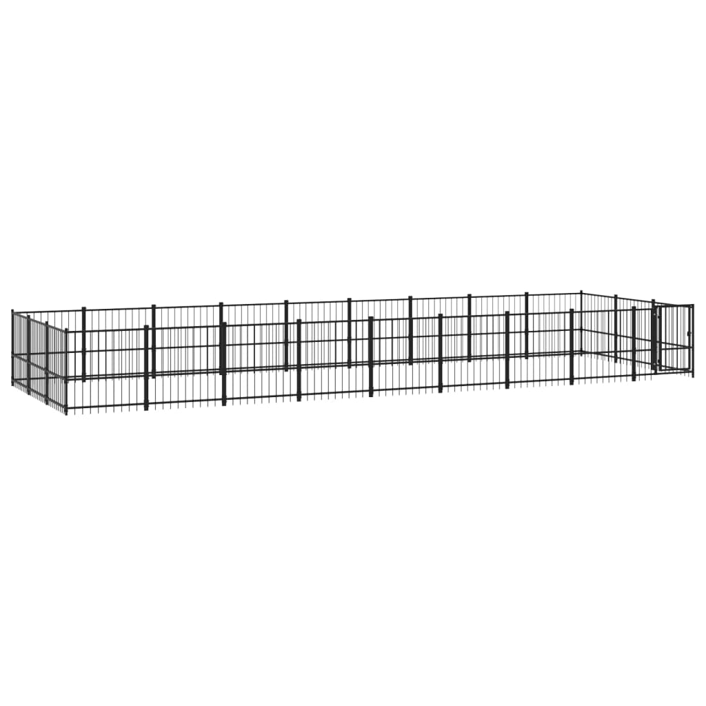 Hondenkennel voor buiten 25,4 m² staal - AllerleiShop