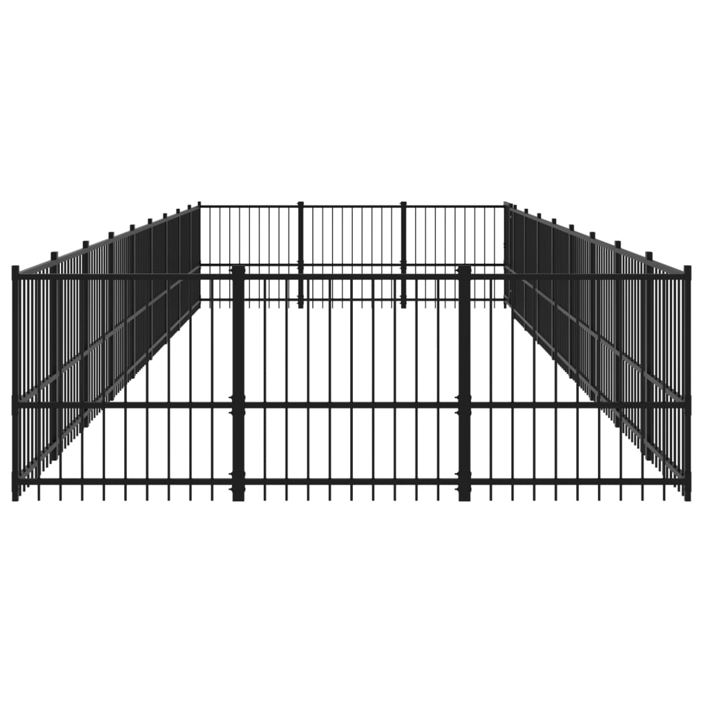 Hondenkennel voor buiten 25,4 m² staal - AllerleiShop