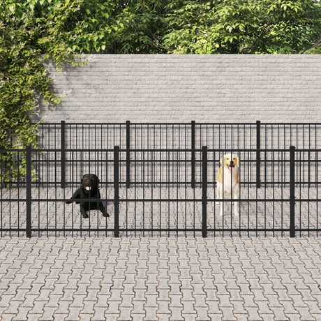 Hondenkennel voor buiten 28,23 m² staal - AllerleiShop