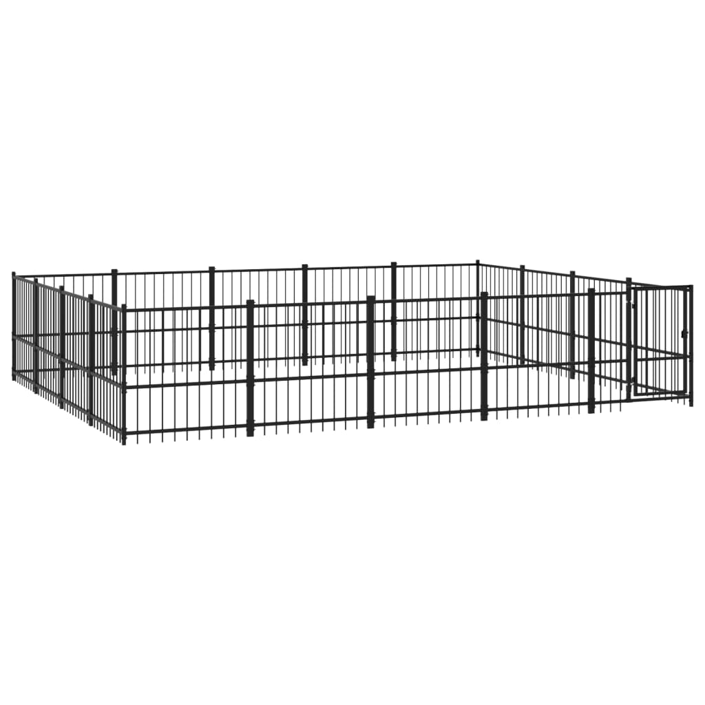 Hondenkennel voor buiten 18,82 m² staal - AllerleiShop