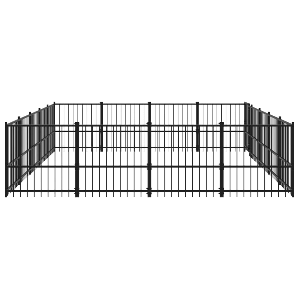 Hondenkennel voor buiten 18,82 m² staal - AllerleiShop