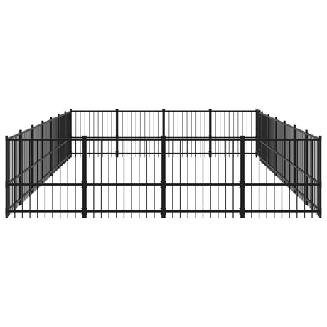 Hondenkennel voor buiten 26,35 m² staal - AllerleiShop