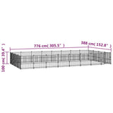 Hondenkennel voor buiten 30,11 m² staal - AllerleiShop