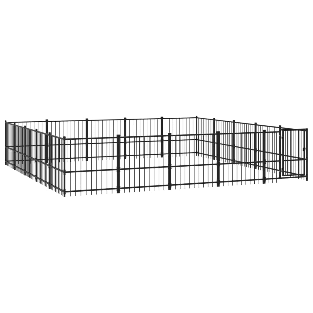 Hondenkennel voor buiten 23,52 m² staal - AllerleiShop