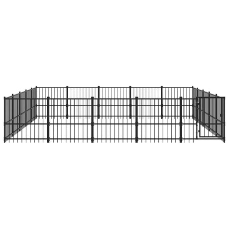 Hondenkennel voor buiten 23,52 m² staal - AllerleiShop