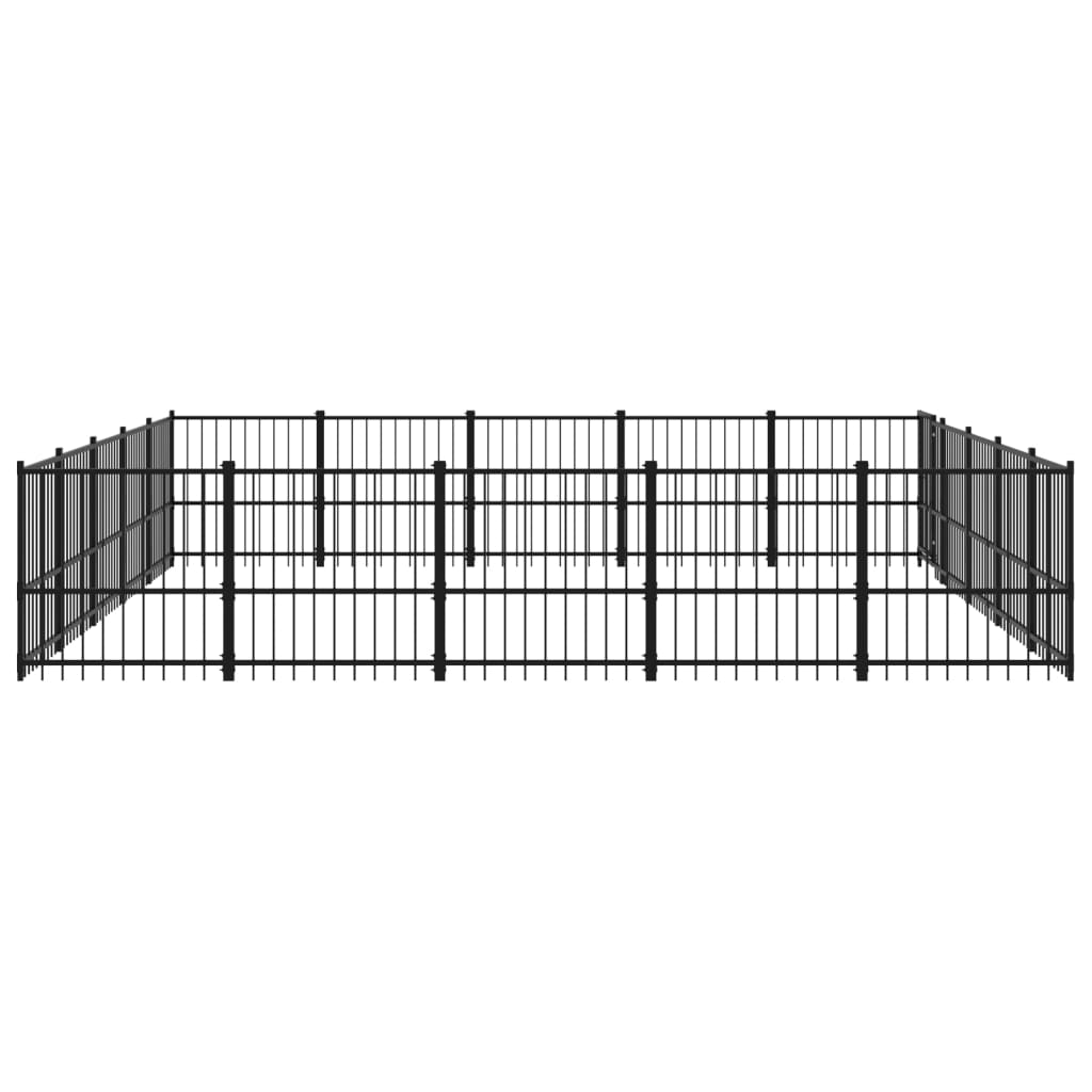 Hondenkennel voor buiten 23,52 m² staal - AllerleiShop