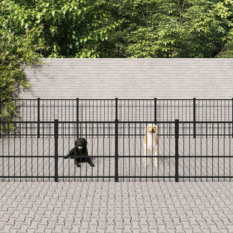 Hondenkennel voor buiten 28,23 m² staal - AllerleiShop