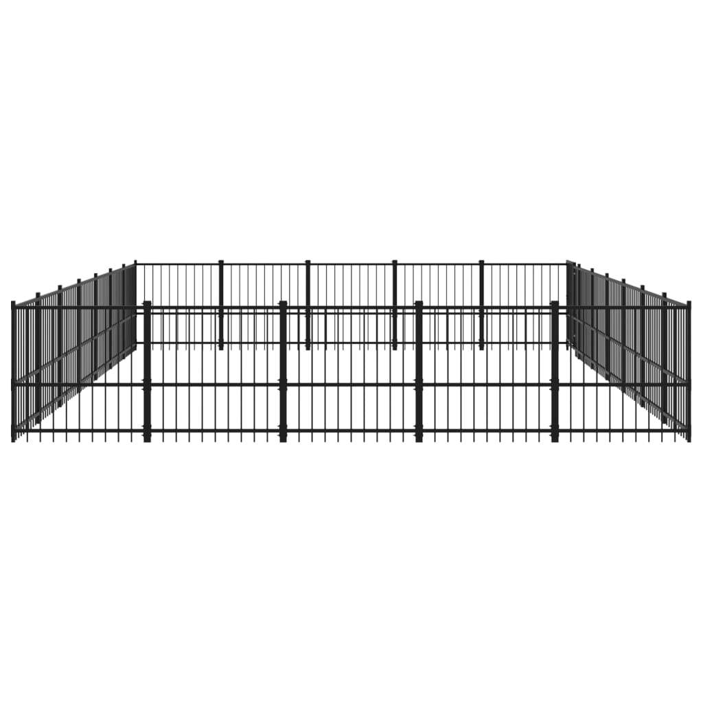 Hondenkennel voor buiten 32,93 m² staal - AllerleiShop