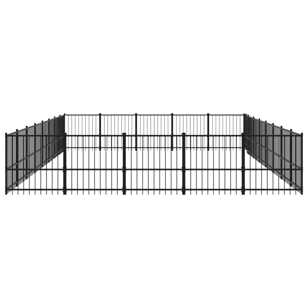 Hondenkennel voor buiten 37,64 m² staal - AllerleiShop