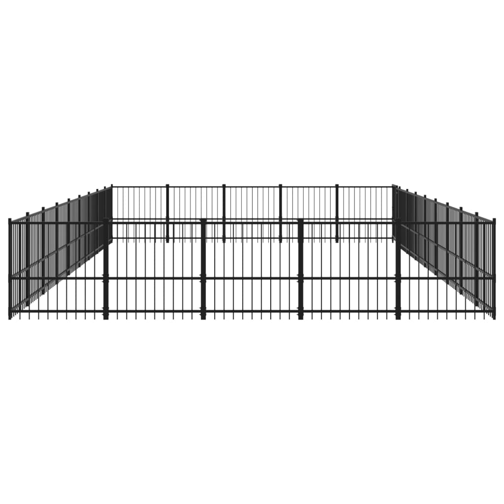 Hondenkennel voor buiten 42,34 m² staal - AllerleiShop