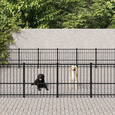 Hondenkennel voor buiten 45,16 m² staal - AllerleiShop