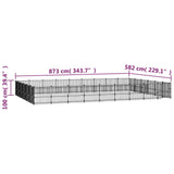 Hondenkennel voor buiten 50,81 m² staal - AllerleiShop