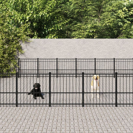 Hondenkennel voor buiten 46,1 m² staal - AllerleiShop