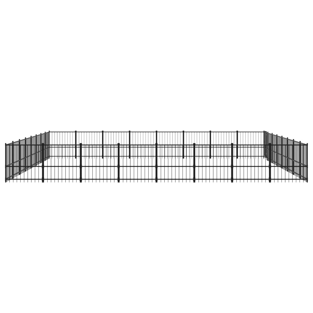 Hondenkennel voor buiten 60,22 m² staal - AllerleiShop