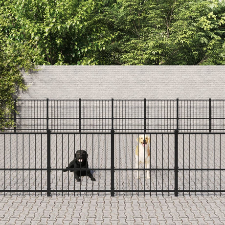 Hondenkennel voor buiten 60,22 m² staal - AllerleiShop