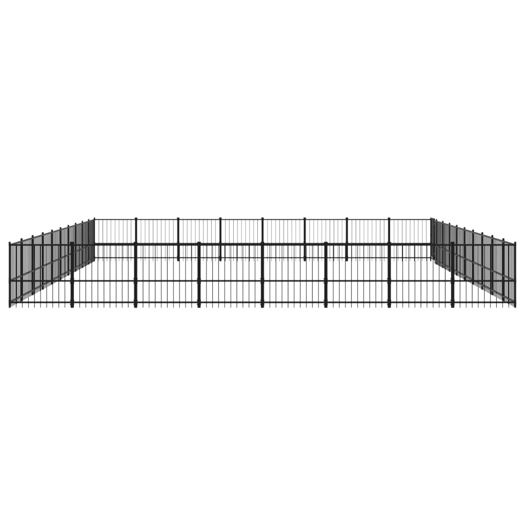 Hondenkennel voor buiten 75,27 m² staal - AllerleiShop