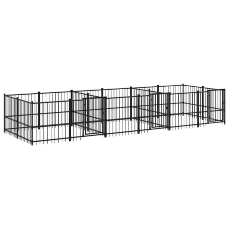 Hondenkennel voor buiten 11,26 m² staal - AllerleiShop