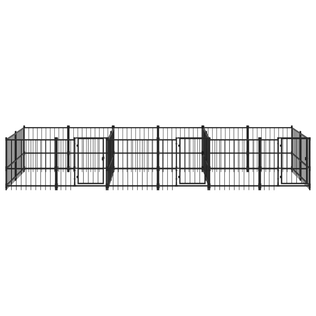 Hondenkennel voor buiten 11,26 m² staal - AllerleiShop