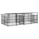 Hondenkennel met dak 7,51 m² staal - AllerleiShop