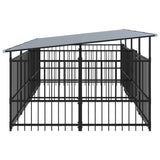 Hondenkennel met dak 7,51 m² staal - AllerleiShop