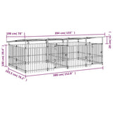 Hondenkennel met dak 7,51 m² staal - AllerleiShop