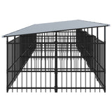 Hondenkennel met dak 15,02 m² staal - AllerleiShop