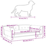 Hondenmand 95x55x30 cm fluweel donkergrijs