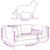 Hondenmand 70x45x30 cm fluweel donkergrijs