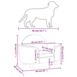 Hondenmand 66x40x45 cm fluweel donkergrijs